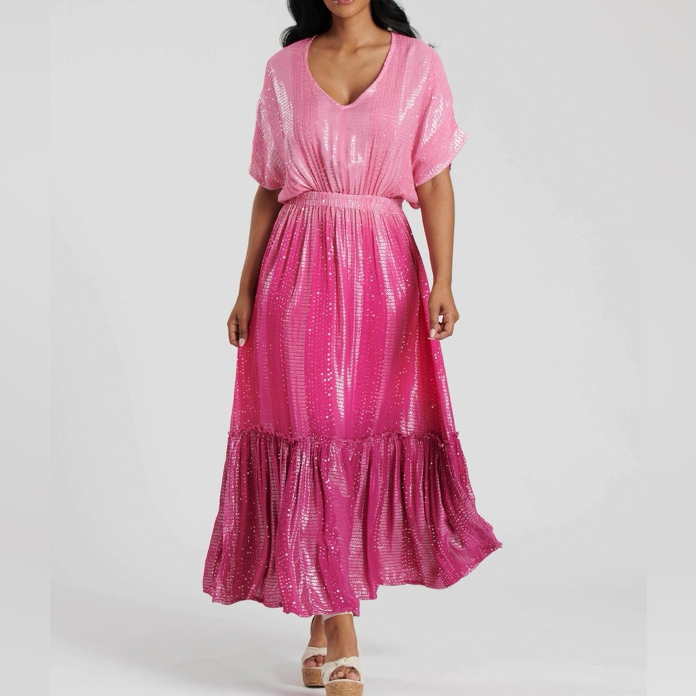 Pink Ombré Sequins with elastic waist